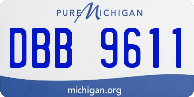 MI license plate DBB9611