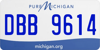 MI license plate DBB9614