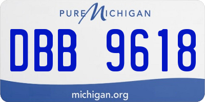 MI license plate DBB9618