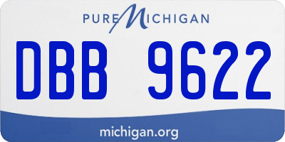 MI license plate DBB9622