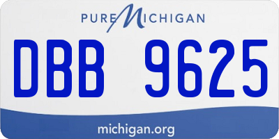 MI license plate DBB9625