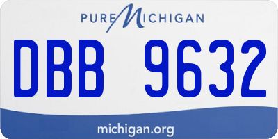 MI license plate DBB9632
