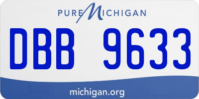 MI license plate DBB9633