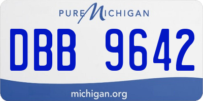 MI license plate DBB9642
