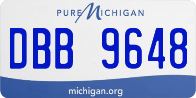 MI license plate DBB9648