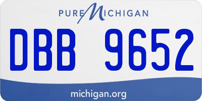 MI license plate DBB9652