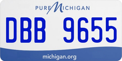 MI license plate DBB9655