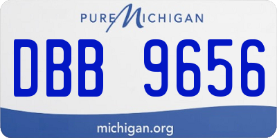 MI license plate DBB9656