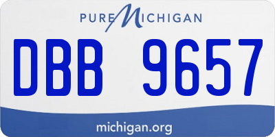 MI license plate DBB9657