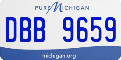 MI license plate DBB9659