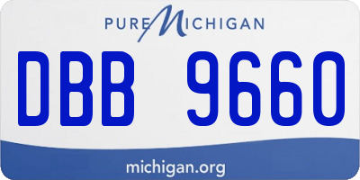 MI license plate DBB9660