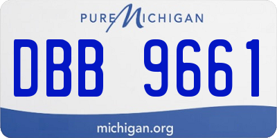 MI license plate DBB9661