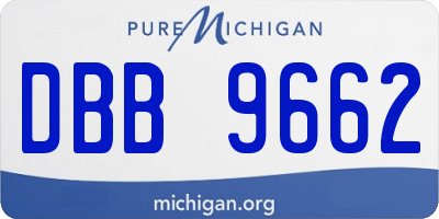 MI license plate DBB9662