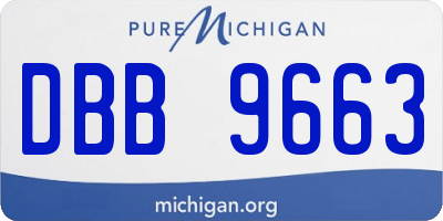 MI license plate DBB9663