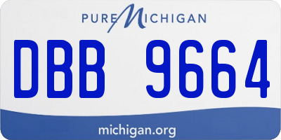 MI license plate DBB9664