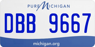 MI license plate DBB9667