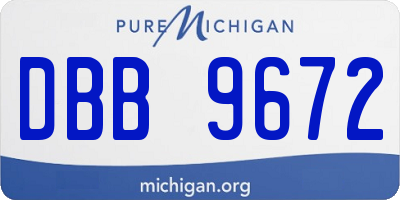 MI license plate DBB9672