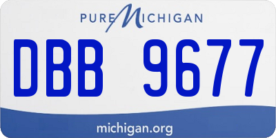 MI license plate DBB9677