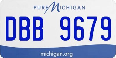 MI license plate DBB9679