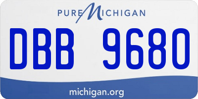 MI license plate DBB9680