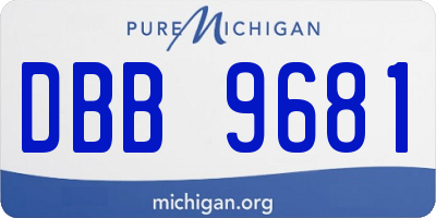 MI license plate DBB9681