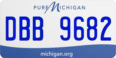 MI license plate DBB9682