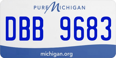 MI license plate DBB9683