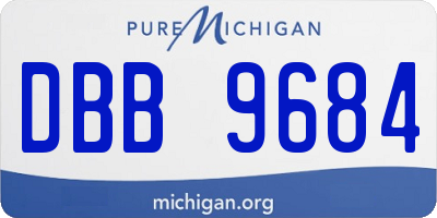 MI license plate DBB9684