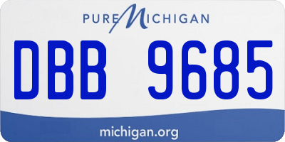 MI license plate DBB9685