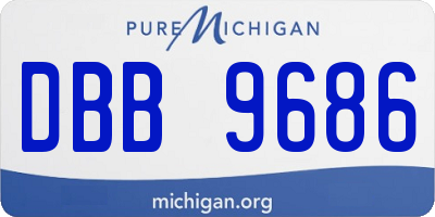 MI license plate DBB9686