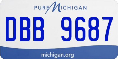 MI license plate DBB9687