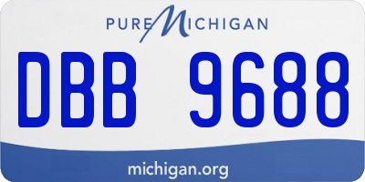 MI license plate DBB9688