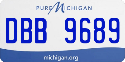 MI license plate DBB9689