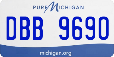 MI license plate DBB9690
