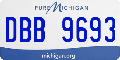 MI license plate DBB9693