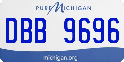 MI license plate DBB9696