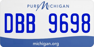 MI license plate DBB9698