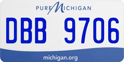 MI license plate DBB9706