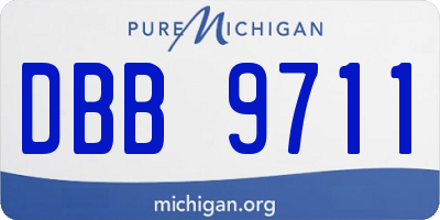 MI license plate DBB9711