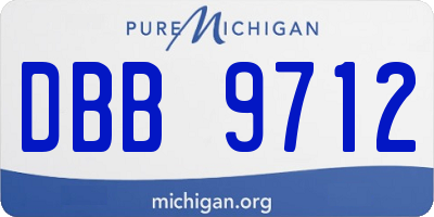 MI license plate DBB9712