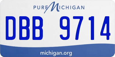 MI license plate DBB9714