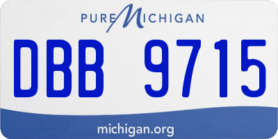 MI license plate DBB9715