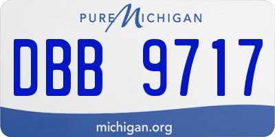 MI license plate DBB9717