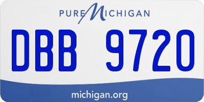 MI license plate DBB9720