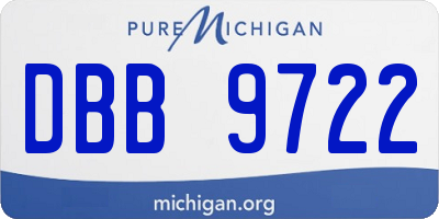 MI license plate DBB9722