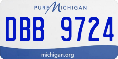 MI license plate DBB9724