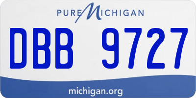MI license plate DBB9727