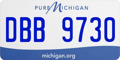 MI license plate DBB9730