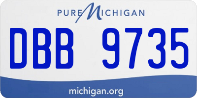 MI license plate DBB9735