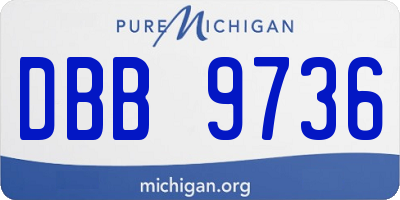 MI license plate DBB9736